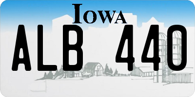 IA license plate ALB440