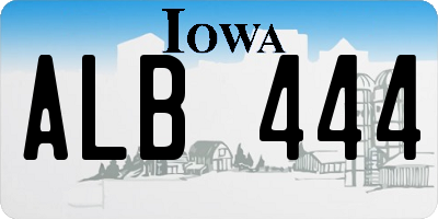 IA license plate ALB444