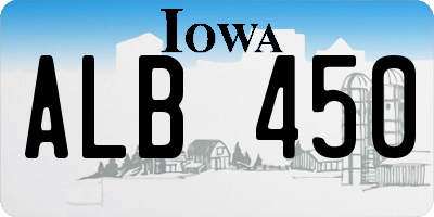 IA license plate ALB450
