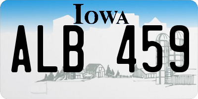 IA license plate ALB459