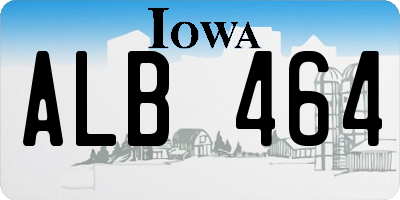 IA license plate ALB464