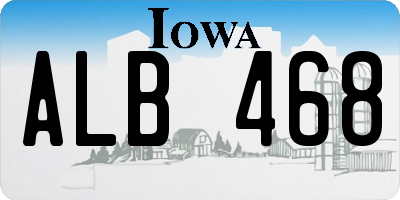 IA license plate ALB468