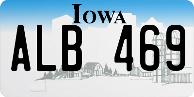 IA license plate ALB469