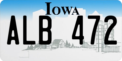 IA license plate ALB472