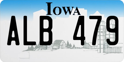 IA license plate ALB479