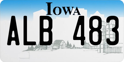 IA license plate ALB483