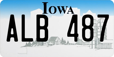 IA license plate ALB487