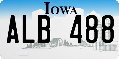IA license plate ALB488
