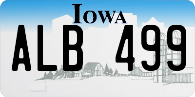 IA license plate ALB499