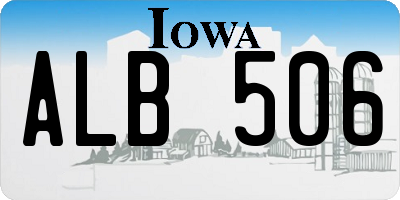 IA license plate ALB506