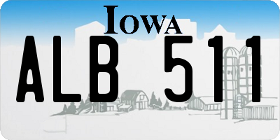 IA license plate ALB511