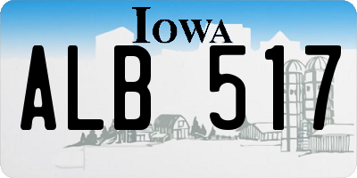 IA license plate ALB517