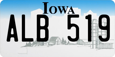 IA license plate ALB519