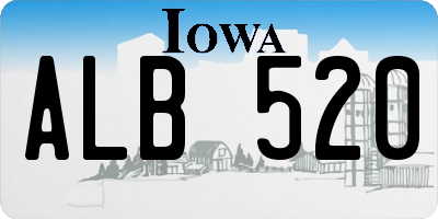 IA license plate ALB520