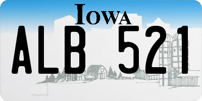 IA license plate ALB521