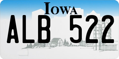 IA license plate ALB522