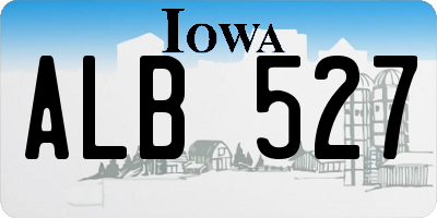 IA license plate ALB527
