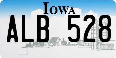 IA license plate ALB528