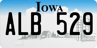 IA license plate ALB529