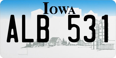IA license plate ALB531