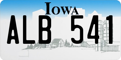 IA license plate ALB541
