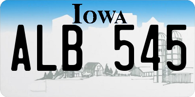 IA license plate ALB545