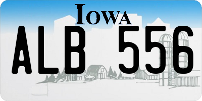 IA license plate ALB556