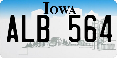 IA license plate ALB564