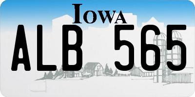 IA license plate ALB565