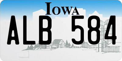 IA license plate ALB584