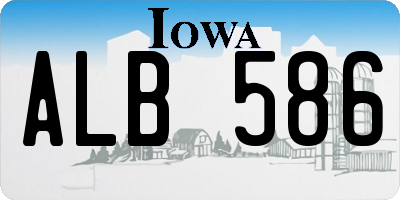 IA license plate ALB586
