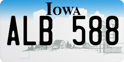 IA license plate ALB588