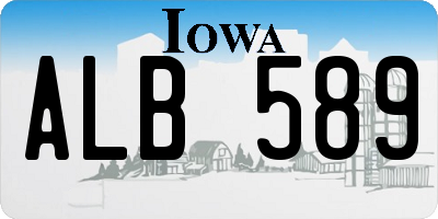 IA license plate ALB589