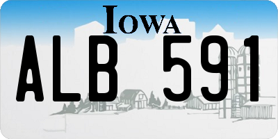 IA license plate ALB591