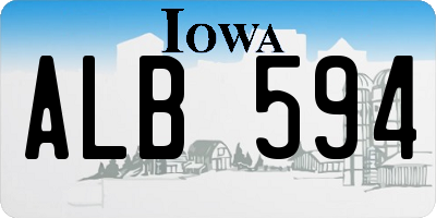 IA license plate ALB594