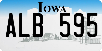 IA license plate ALB595