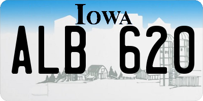 IA license plate ALB620