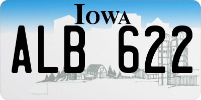 IA license plate ALB622
