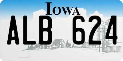 IA license plate ALB624
