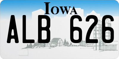 IA license plate ALB626