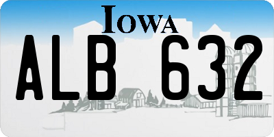 IA license plate ALB632