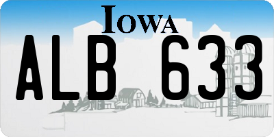 IA license plate ALB633