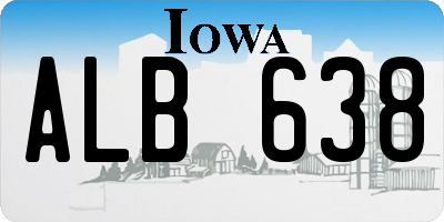 IA license plate ALB638