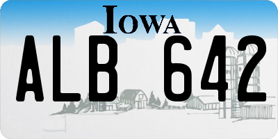 IA license plate ALB642