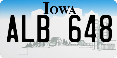 IA license plate ALB648
