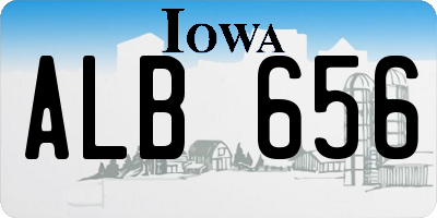 IA license plate ALB656