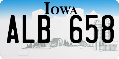 IA license plate ALB658
