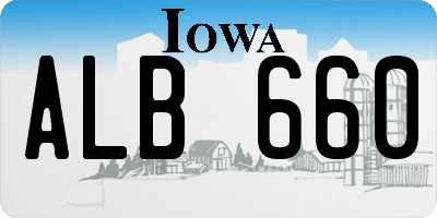 IA license plate ALB660
