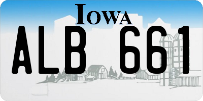 IA license plate ALB661
