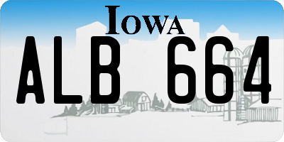 IA license plate ALB664